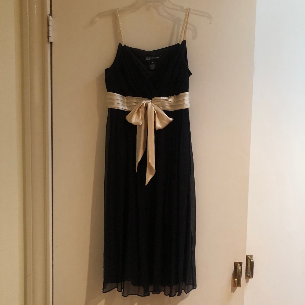 Black & CreamCocktail Dress